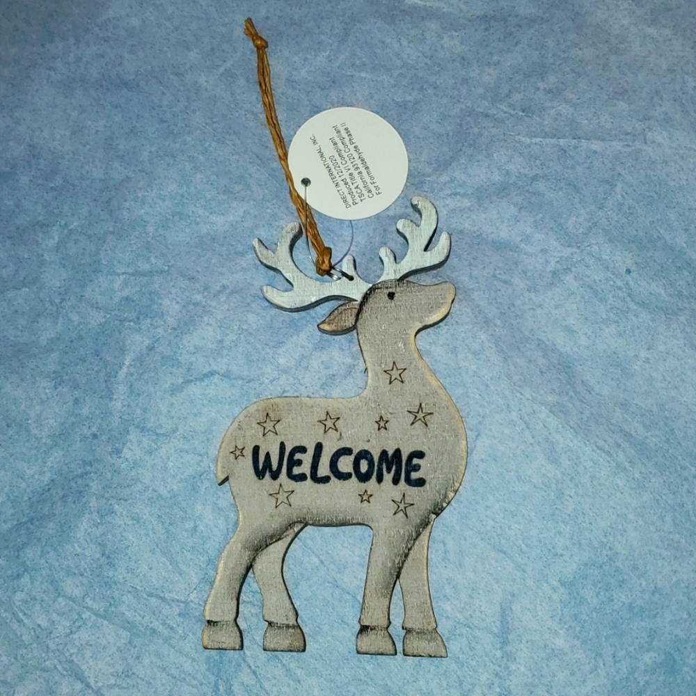 Reindeer Ornament "Welcome"